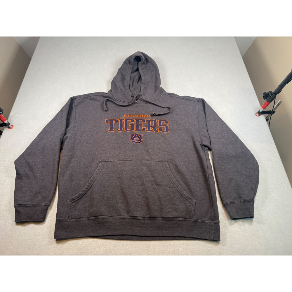 Knights Apparel Auburn Tigers Hoodie Charcoal Grey XL NCAA Sweatshirt AU Logo